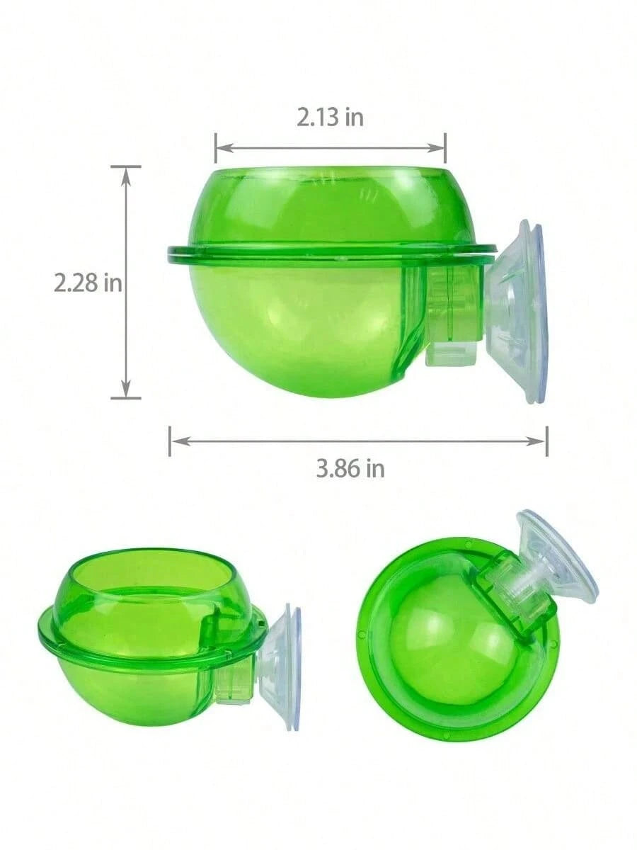 2 Pack Suction Cup Reptile Feeder – Cricket & Water Dish For Chameleons, Geckos, Bearded Dragons – No-Spill Ledge Bowl For Lizards & Amphibians