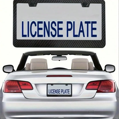 2-Piece Carbon Fiber Plastic License Plate Holder, American Size, Classic And Fashionable Multi-Color License Plate Holder, Rust-Proof Design, Suitable For Installation On Both Front And Rear, Complim