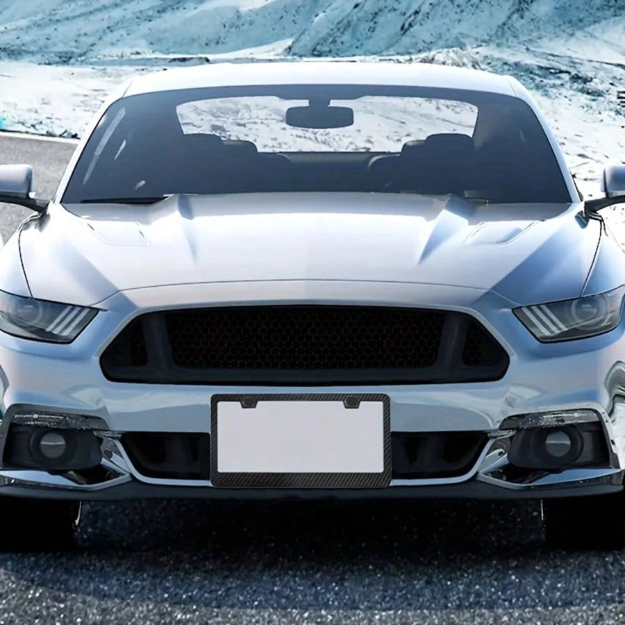 2-Piece Carbon Fiber Plastic License Plate Holder, American Size, Classic And Fashionable Multi-Color License Plate Holder, Rust-Proof Design, Suitable For Installation On Both Front And Rear, Complim