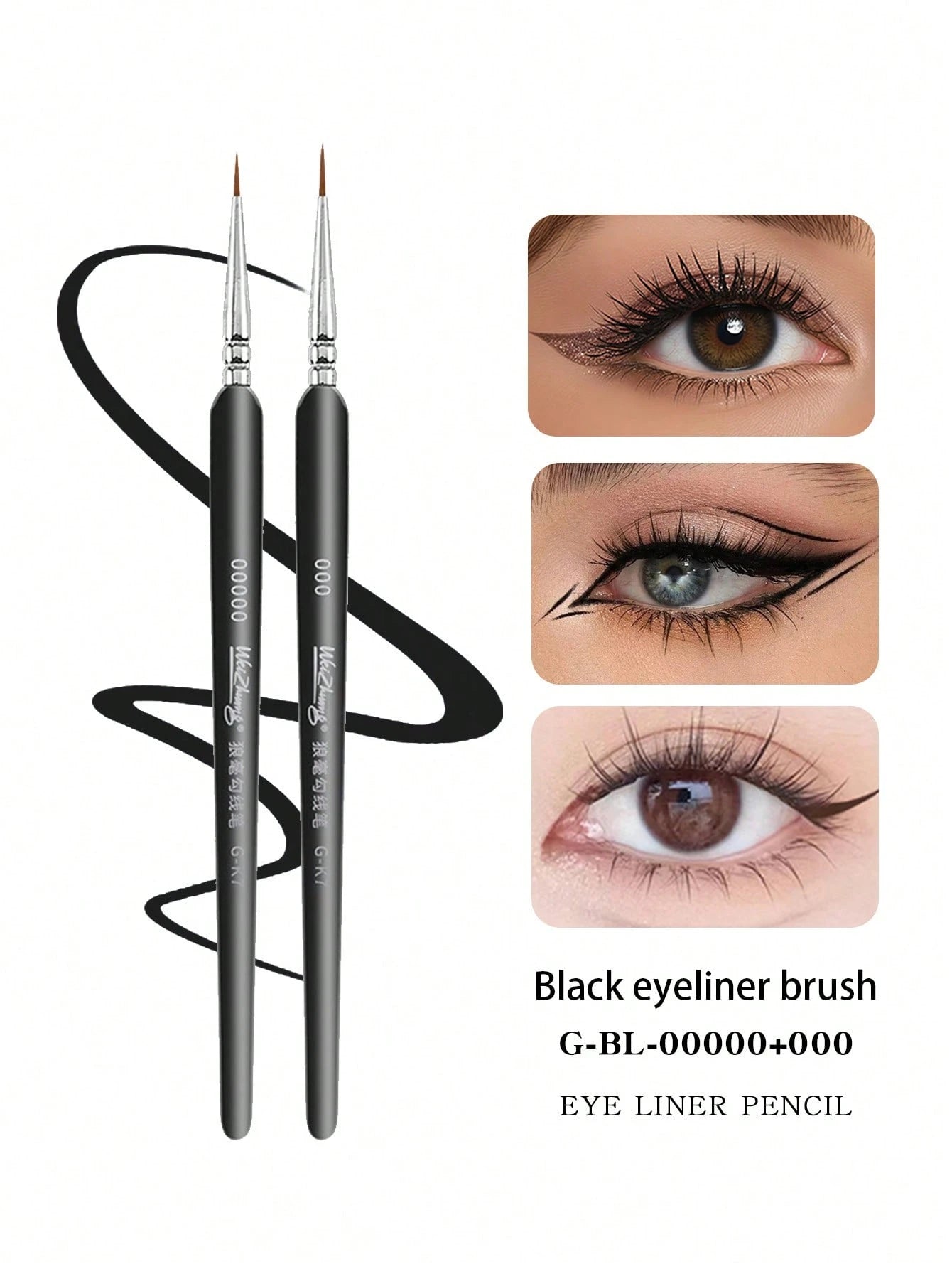 2 Pieces, Women's Boutique Eyeliner Brush And Eyebrow Brush, Makeup Tools, Tear Brush, Simple And Suitable For Beginners, Can Shade Eye Shadow, Create Natural Eyeliner Contour, Travel, Eye Shadow Brus
