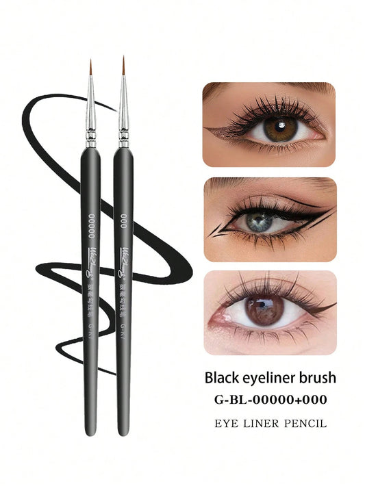 2 Pieces, Women's Boutique Eyeliner Brush And Eyebrow Brush, Makeup Tools, Tear Brush, Simple And Suitable For Beginners, Can Shade Eye Shadow, Create Natural Eyeliner Contour, Travel, Eye Shadow Brus