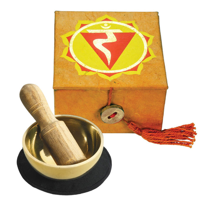 2" Solar Plexus Chakra Mini Meditation Bowl Box
