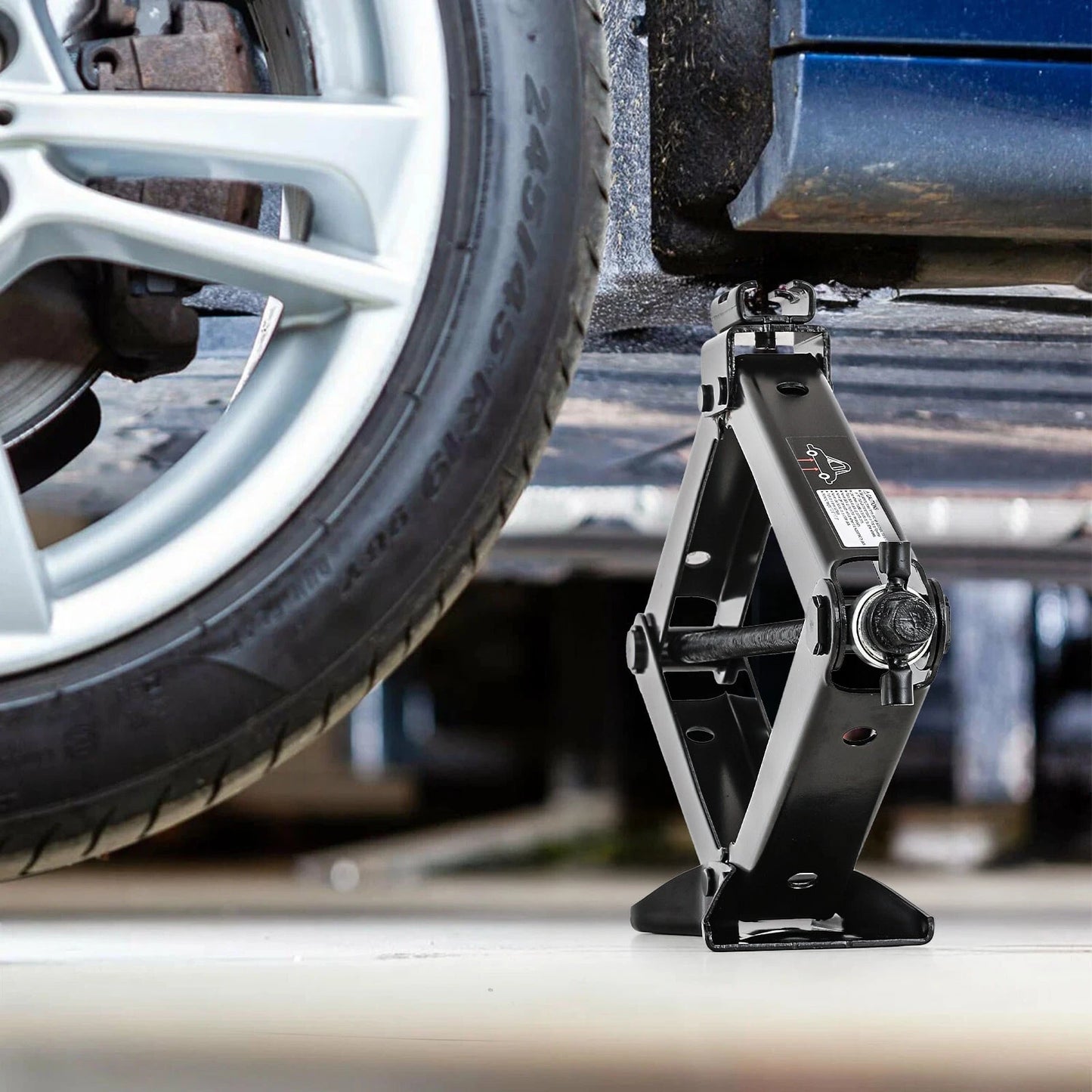 2 Ton (4409 Lbs) Car Jack Kit Heavy-Duty Tire Jack Tool Kit For Vehicle- Universal Car Emergency Kit With Lug Wrench