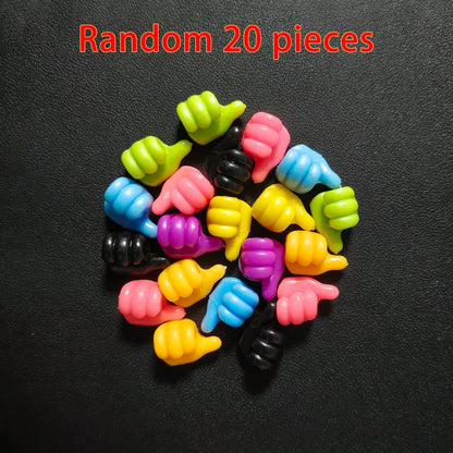 20/10/5pcs Random Color Self-Adhesive Thumb Hooks: Versatile Wall Hooks For Home, Office, Bedroom- Perfect Gift For Birthday, Easter, Boyfriend And Girlfriend!