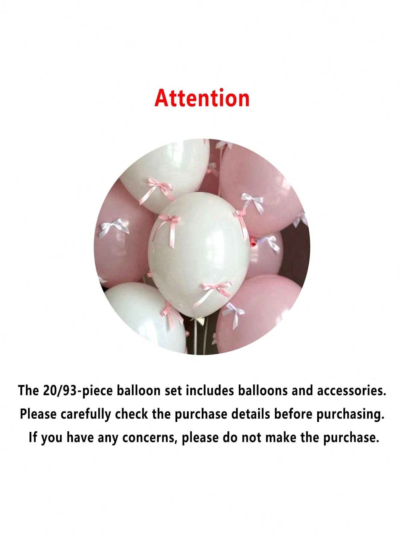 20/93pcs 12-Inch Pink & White Latex Balloons, Ribbon Bows, Balloon Clips, Ribbon Balloon Decoration Set For Birthday Party, Anniversary, Holiday Party