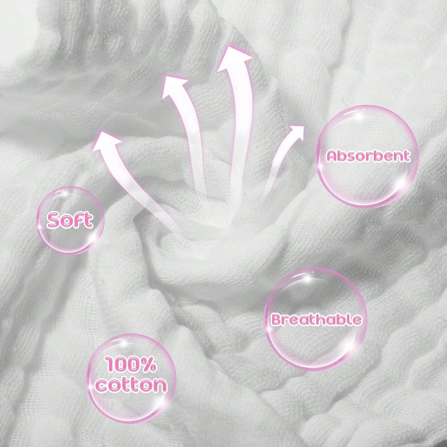 20 Pcs Baby Muslin Washcloth 12 X 12 Inch 100% Cotton Soft And Absorbent Muslin Washcloth Burp Cloth Wipe Newborn Face Towel For Baby Boy Girl Sensitive Skin(Powder Pink, White, Pink)