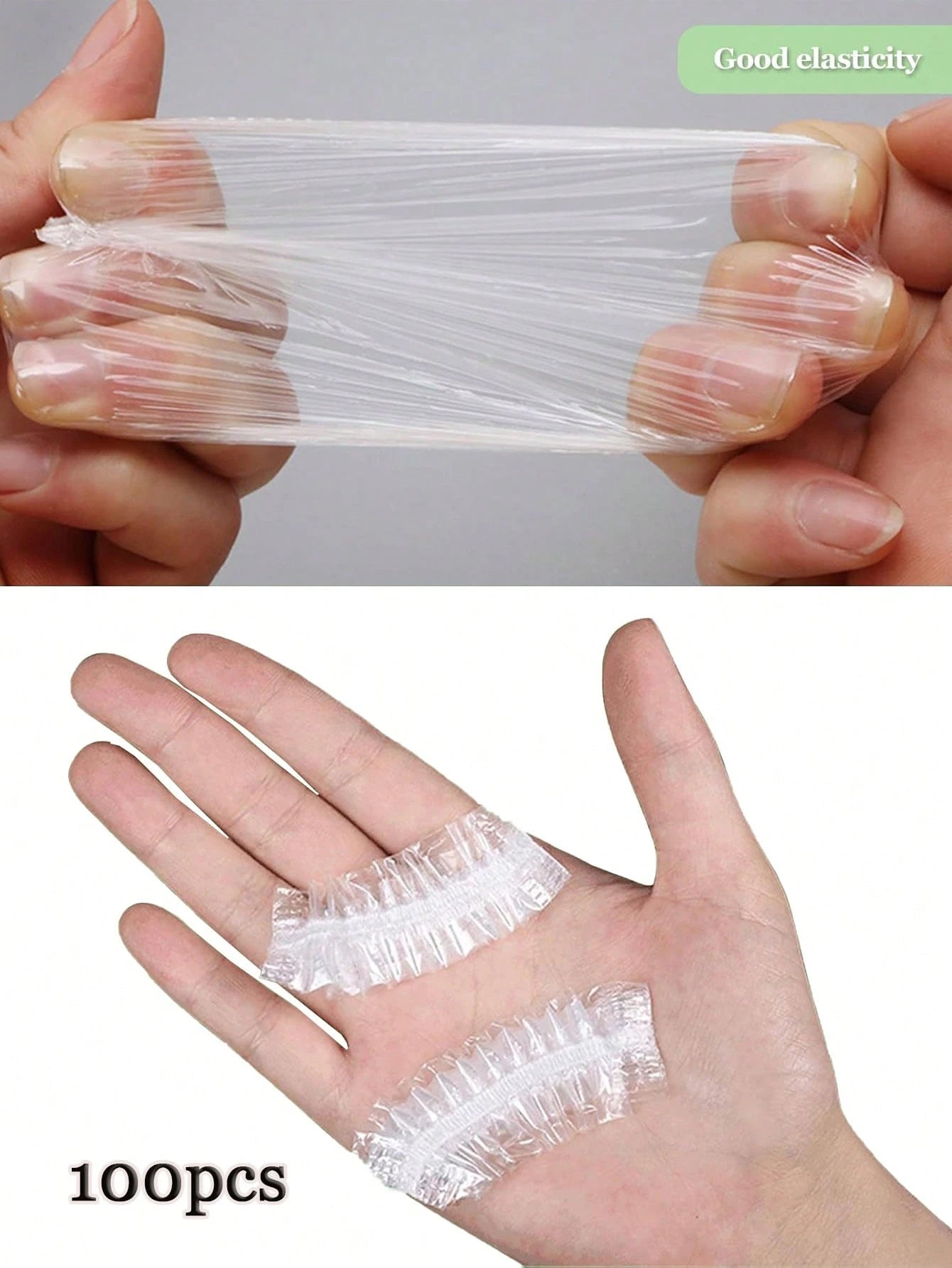 200pcs/100pcs-Extended Size: 10cm/3.9in Baby Transparent Disposable Ear Covers, Elastic Transparent Shower Water Ear Covers, Newborn Essentials, Bathing, Baby Bath, Swimming Ear Covers, Suitable For C