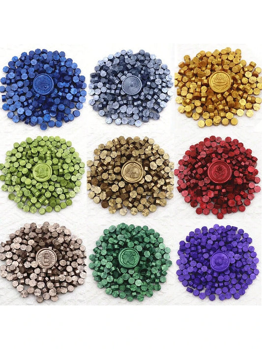 200pcs/Bag Octagon Sealing Wax Beads For Seal Stamp, Handmake Embellishment Of Card Envelope, Fire Lacquer Sealing Wax, For DIY Craft, Gift Wrapping, Envelope Sealing, Party Invitation, Scrapbooking B