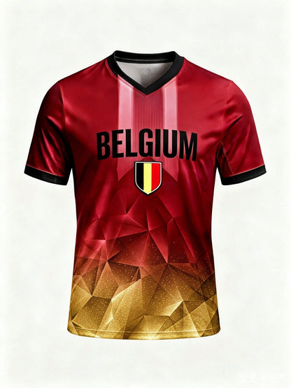 2025 Australia Sport Soccer Jersey Polyester Short Sleeve Jersey For Fans-Comfy Breathable Sports Top