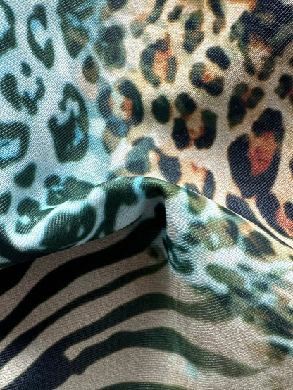 2025 Sexy Vintage Leopard Print Pattern Bikini Two Pieces Swimwear For Women Vacation Beach Summer