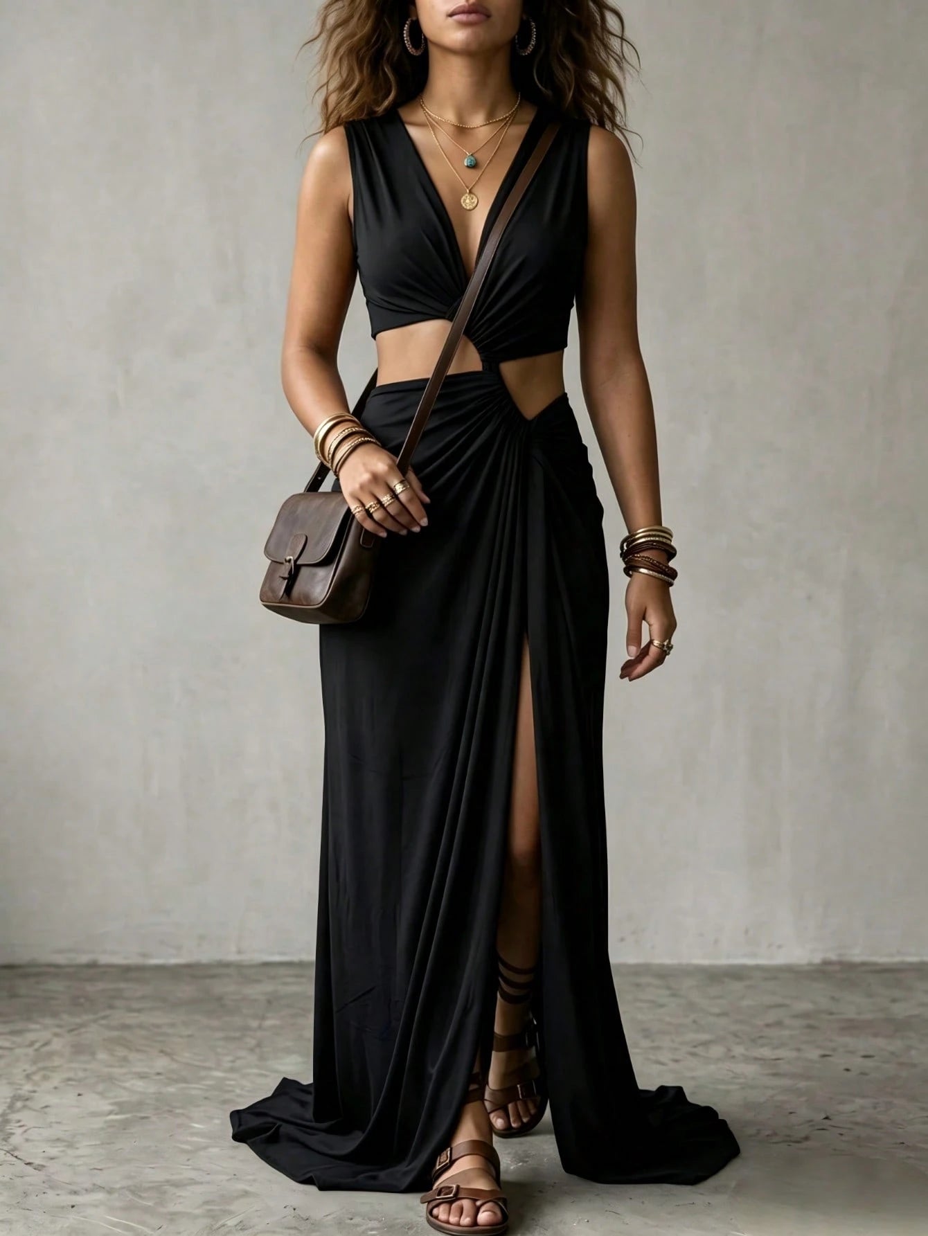 2025 Summer New Fashion Women's Sexy Strapless Slim-Fit Solid Color Sheer Mesh Dress