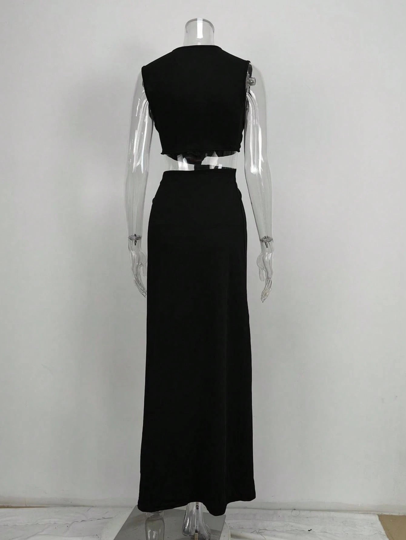 2025 Summer New Fashion Women's Sexy Strapless Slim-Fit Solid Color Sheer Mesh Dress