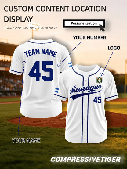 2026 Mexico Home White Baseball Jersey With Red And Green Trim, Full Customization Service, Loose Button-Up Style Sports