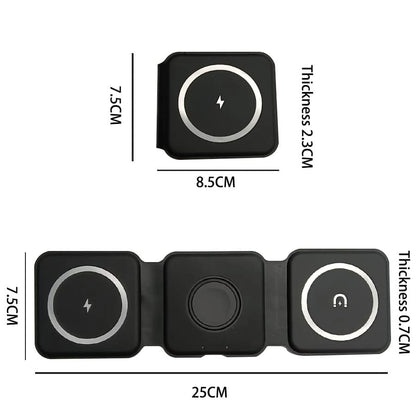2026 New 3-In-1 Magnetic Wireless Charging Stand Suitable For IPhone 17 16 15 14 13 Pro Max, S23 S24 S25 Phones, 3-In-1 Portable Foldable Wireless Charger, Supports Fast Charging For Apple Watch