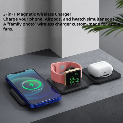 2026 New 3-In-1 Magnetic Wireless Charging Stand Suitable For IPhone 17 16 15 14 13 Pro Max, S23 S24 S25 Phones, 3-In-1 Portable Foldable Wireless Charger, Supports Fast Charging For Apple Watch