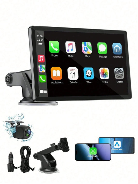 2026 New 7-Inch Wireless Apple CarPlay And Android Auto Car Player, Touchscreen Bluetooth Hands-Free/Screen Mirroring/Navigation/Voice Control/TF Card/AUX, Suitable For Cars, Trucks, SUVs