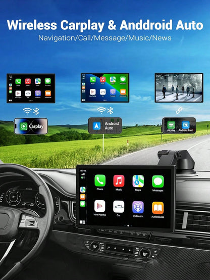 2026 New 7-Inch Wireless Apple CarPlay And Android Auto Car Player, Touchscreen Bluetooth Hands-Free/Screen Mirroring/Navigation/Voice Control/TF Card/AUX, Suitable For Cars, Trucks, SUVs