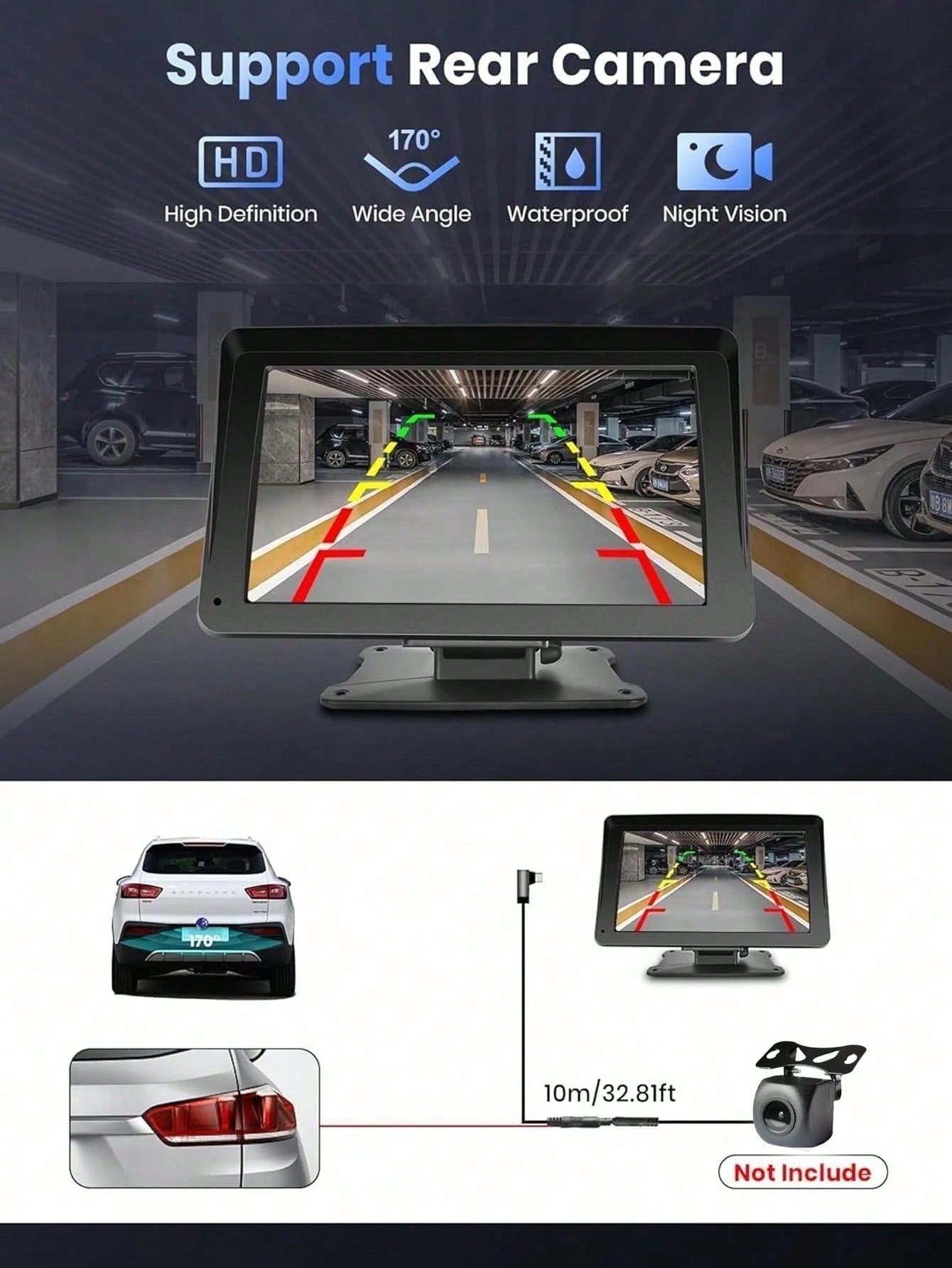 2026 New 7-Inch Wireless Apple CarPlay And Android Auto Car Player, Touchscreen Bluetooth Hands-Free/Screen Mirroring/Navigation/Voice Control/TF Card/AUX, Suitable For Cars, Trucks, SUVs
