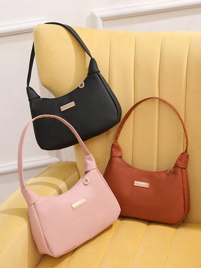 2026 New Fresh Sweet Lychee Texture Sequin Decor Underarm Bag Niche Design Handbag