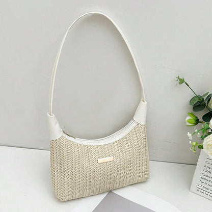 2026 New Fresh Sweet Lychee Texture Sequin Decor Underarm Bag Niche Design Handbag