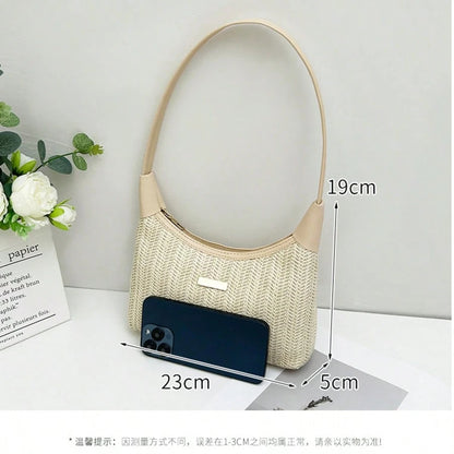 2026 New Fresh Sweet Lychee Texture Sequin Decor Underarm Bag Niche Design Handbag