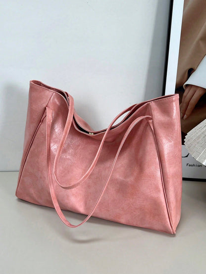 2026 New Korean Bag Women New Hand-Held Large Bag Retro Design Versatile Shoulder Casual Tote Bag