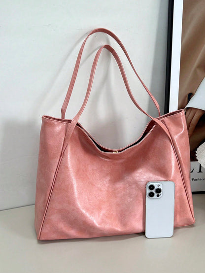 2026 New Korean Bag Women New Hand-Held Large Bag Retro Design Versatile Shoulder Casual Tote Bag