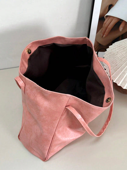 2026 New Korean Bag Women New Hand-Held Large Bag Retro Design Versatile Shoulder Casual Tote Bag