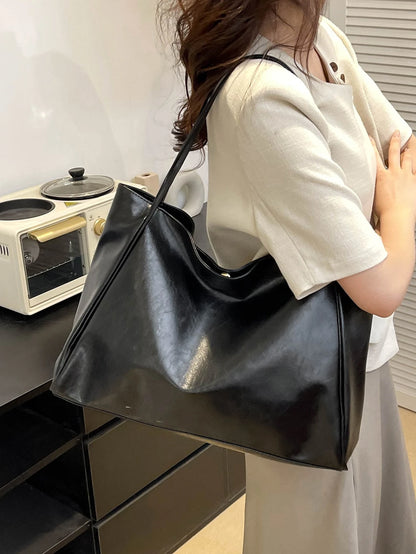 2026 New Korean Bag Women New Hand-Held Large Bag Retro Design Versatile Shoulder Casual Tote Bag