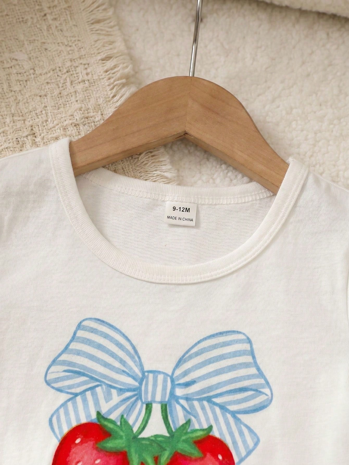 2026 Summer New Cute 3D Bow Short Sleeve Top + Unique Bow Wide Leg Casual Pants Baby Girls Blue 2-Piece Set