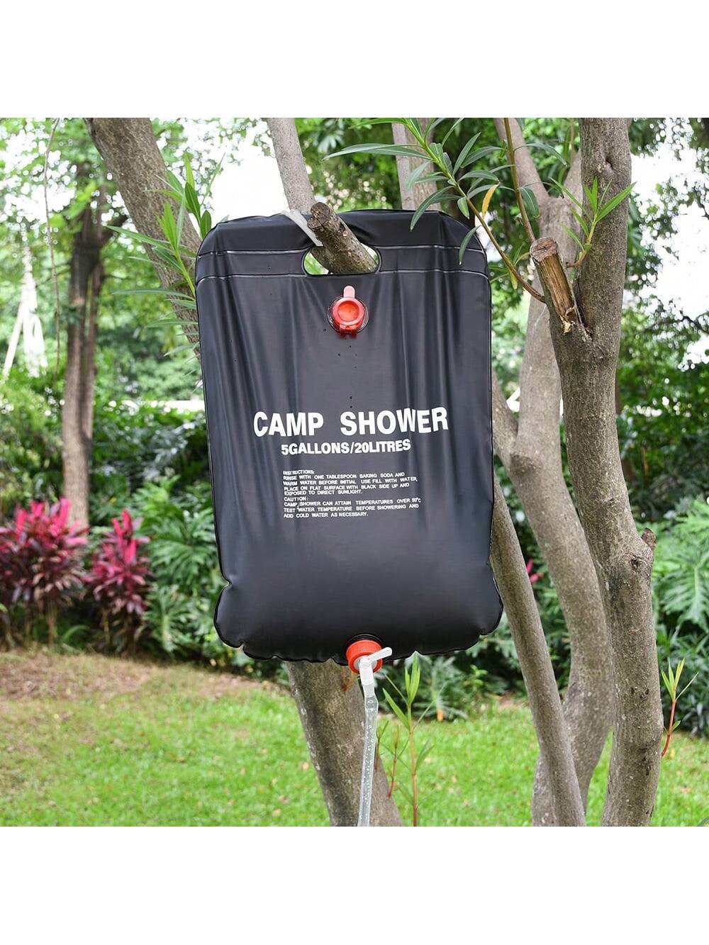 20L Portable Camping Shower Bag With Removable Hose And On-Off Switchable Shower Head For Outdoor Camping & Traveling, Two Styles Shipped Randomly