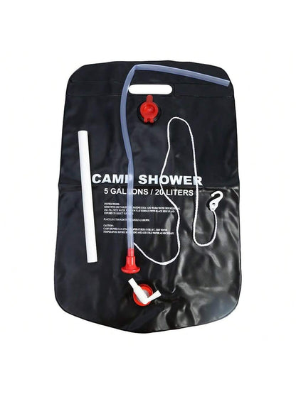 20L Portable Camping Shower Bag With Removable Hose And On-Off Switchable Shower Head For Outdoor Camping & Traveling, Two Styles Shipped Randomly
