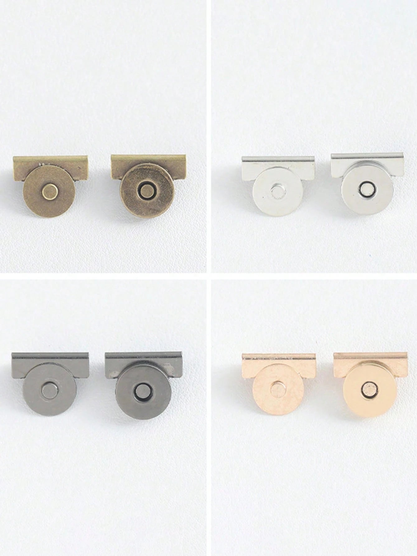 20mm*7mm Magnetic Alloy Clasp, 4 Colors Available, Seamless Magnetic Closure, Suitable For Shoulder Bags And Clothing, DIY Craft Accessories, Vintage Bag Metal Buckle Rotary Lock, Suitable For Shoulde