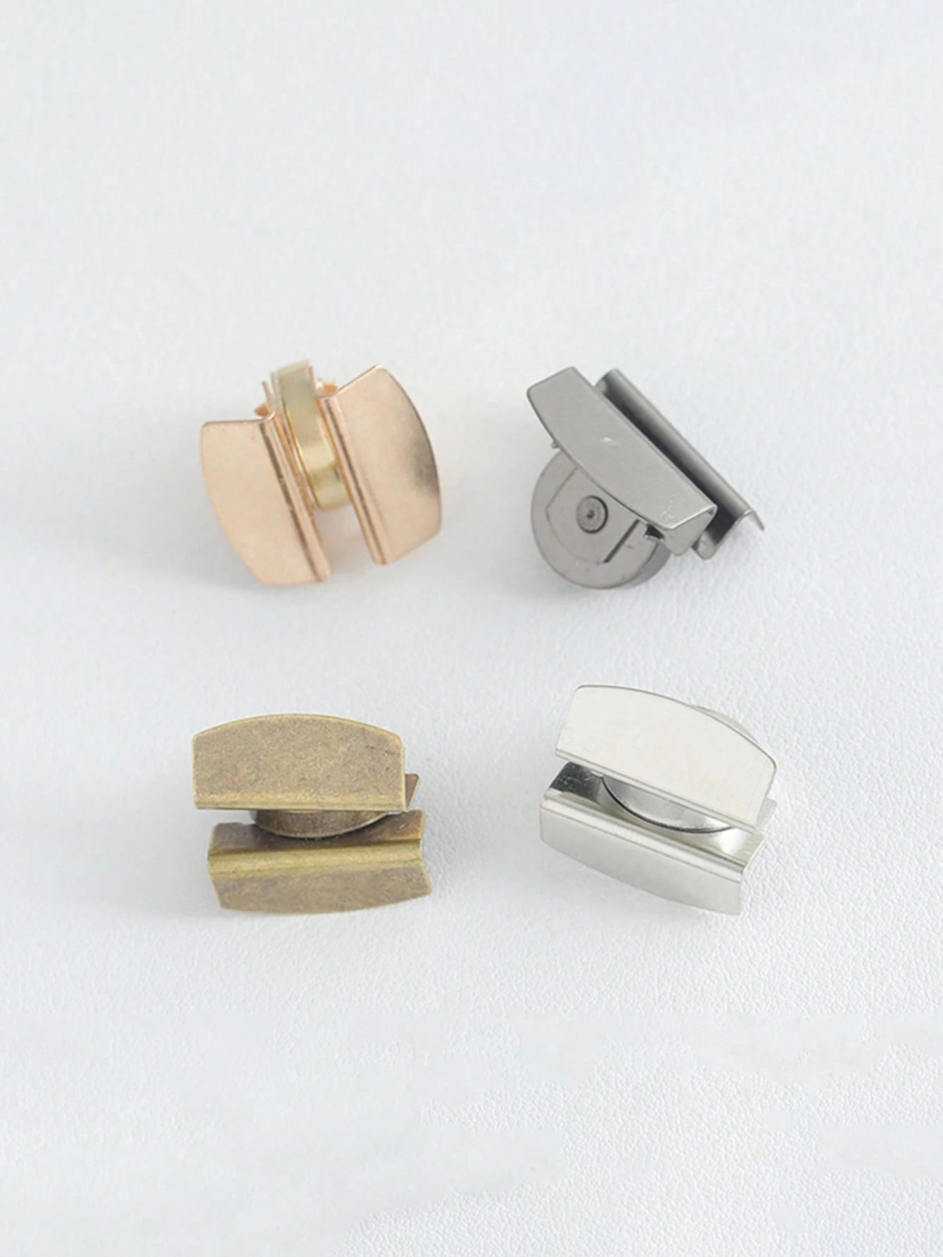 20mm*7mm Magnetic Alloy Clasp, 4 Colors Available, Seamless Magnetic Closure, Suitable For Shoulder Bags And Clothing, DIY Craft Accessories, Vintage Bag Metal Buckle Rotary Lock, Suitable For Shoulde