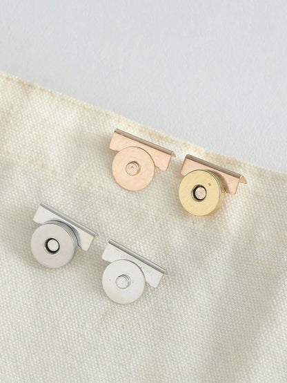 20mm*7mm Magnetic Alloy Clasp, 4 Colors Available, Seamless Magnetic Closure, Suitable For Shoulder Bags And Clothing, DIY Craft Accessories, Vintage Bag Metal Buckle Rotary Lock, Suitable For Shoulde