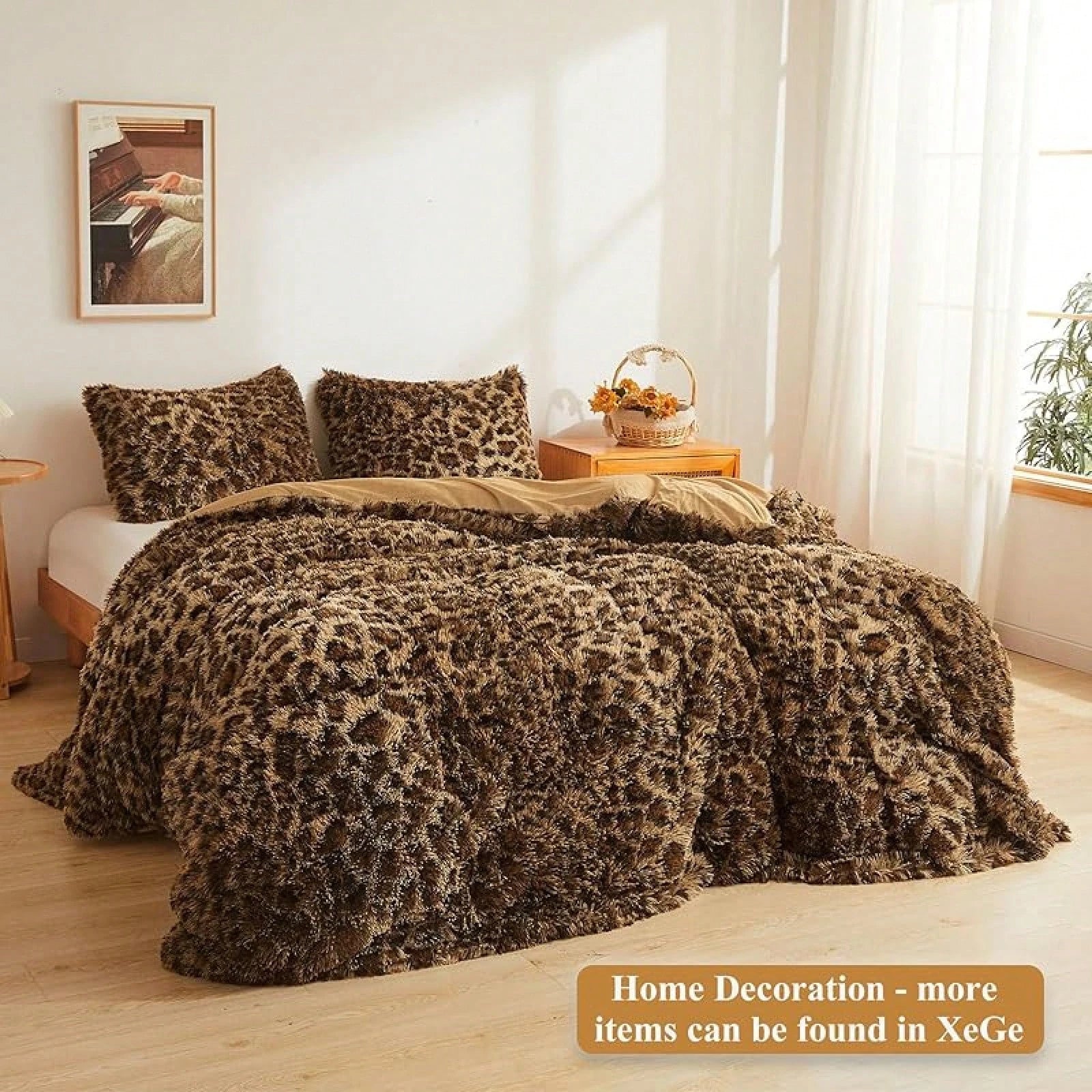 20x54 Fluffy Cheetah Print Body Pillow Cover, Leopard Print Plush Fuzzy Faux Fur Body Pillowcase With Zipper, Farmhouse Shaggy Furry Long Pillow Cover Side Sleepers, Pink