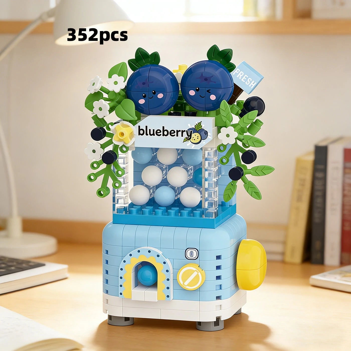2112pcs Fruit Gashapon Building Blocks Set, Peach/Avocado/Orange/Blueberry/Grape/Banana Gashapon Building Blocks, Micro Particle Building Blocks Set, Adult Building Blocks Set, Desktop Decor Gift, Cut