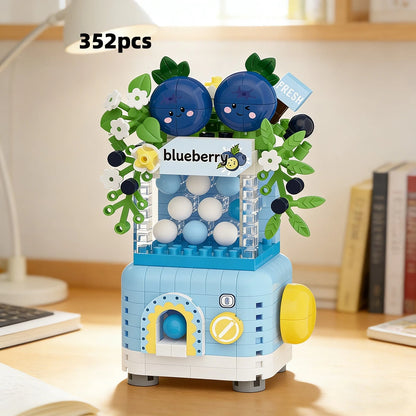 2112pcs Fruit Gashapon Building Blocks Set, Peach/Avocado/Orange/Blueberry/Grape/Banana Gashapon Building Blocks, Micro Particle Building Blocks Set, Adult Building Blocks Set, Desktop Decor Gift, Cut