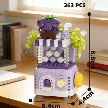 2112pcs Fruit Gashapon Building Blocks Set, Peach/Avocado/Orange/Blueberry/Grape/Banana Gashapon Building Blocks, Micro Particle Building Blocks Set, Adult Building Blocks Set, Desktop Decor Gift, Cut