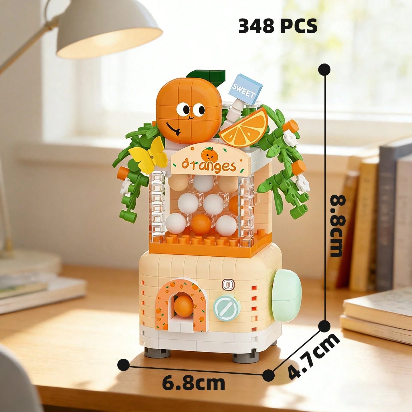 2112pcs Fruit Gashapon Building Blocks Set, Peach/Avocado/Orange/Blueberry/Grape/Banana Gashapon Building Blocks, Micro Particle Building Blocks Set, Adult Building Blocks Set, Desktop Decor Gift, Cut