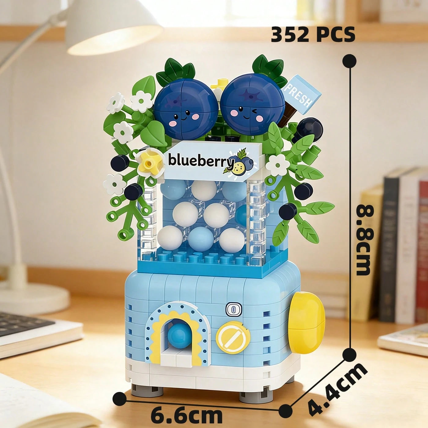 2112pcs Fruit Gashapon Building Blocks Set, Peach/Avocado/Orange/Blueberry/Grape/Banana Gashapon Building Blocks, Micro Particle Building Blocks Set, Adult Building Blocks Set, Desktop Decor Gift, Cut