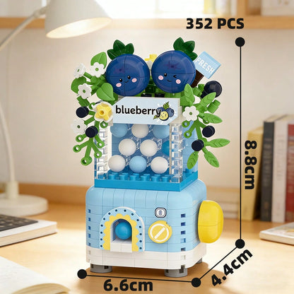 2112pcs Fruit Gashapon Building Blocks Set, Peach/Avocado/Orange/Blueberry/Grape/Banana Gashapon Building Blocks, Micro Particle Building Blocks Set, Adult Building Blocks Set, Desktop Decor Gift, Cut