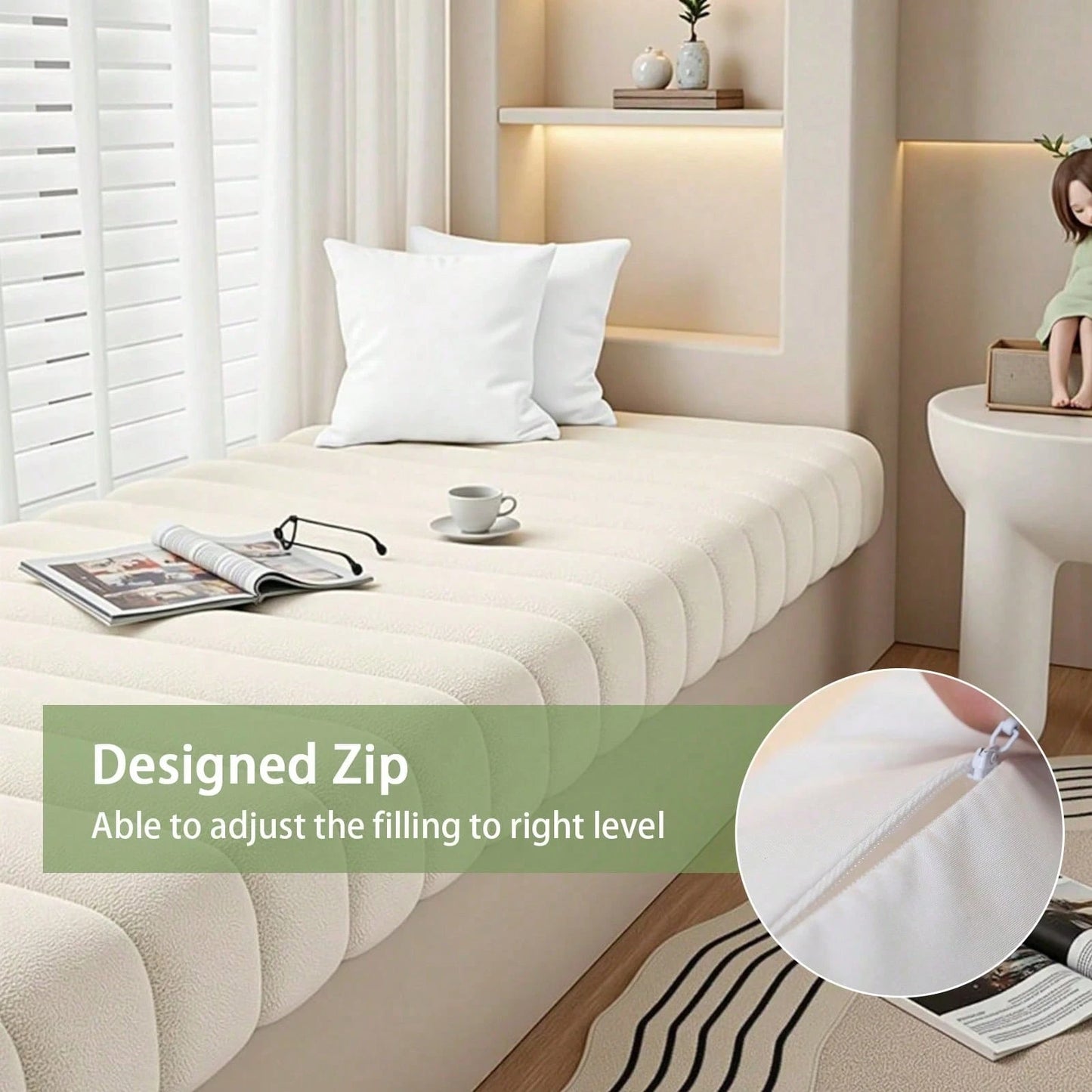 22-Inch White Pillow Insert Multi-Piece Set, 100% Microfiber Filled, Designed Specifically For Beds And Sofas To Enhance Comfort, Machine Washable And Hypoallergenic, Bohemian Style. Suitable For Livi