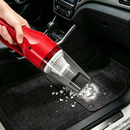22-Piece Red Car Cleaning & Maintenance Kit, High-Power Handheld Vacuum Cleaner, Full Interior Detailing Tools With Cleaning Brushes, Glass Cleaner And Cleaning Gel, Premium Car Care Accessories, Perf
