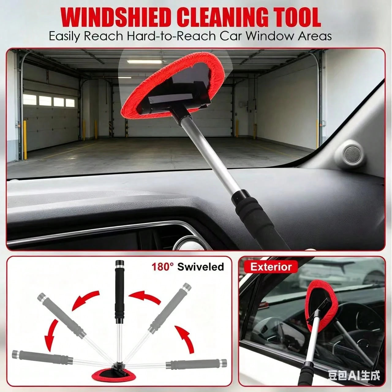 22-Piece Red Car Cleaning & Maintenance Kit, High-Power Handheld Vacuum Cleaner, Full Interior Detailing Tools With Cleaning Brushes, Glass Cleaner And Cleaning Gel, Premium Car Care Accessories, Perf