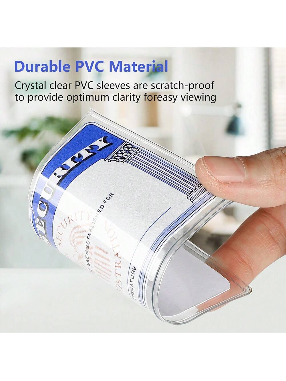 24/12/6/3 Packs Social Security Card Protector Sleeves/New Medicare Card Protector Sleeve/Credit Card Holder,Clear PVC Water Resistant Medicare Card Protectors Sleeves For Waterproof SSN Card Protecto