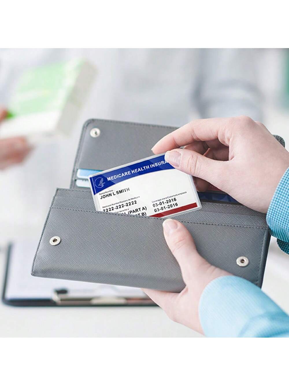 24/12/6/3 Packs Social Security Card Protector Sleeves/New Medicare Card Protector Sleeve/Credit Card Holder,Clear PVC Water Resistant Medicare Card Protectors Sleeves For Waterproof SSN Card Protecto