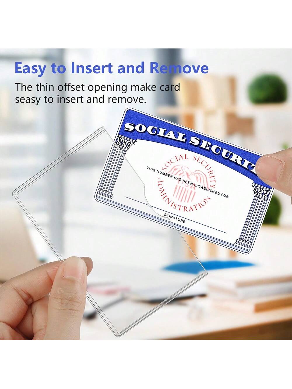 24/12/6/3 Packs Social Security Card Protector Sleeves/New Medicare Card Protector Sleeve/Credit Card Holder,Clear PVC Water Resistant Medicare Card Protectors Sleeves For Waterproof SSN Card Protecto