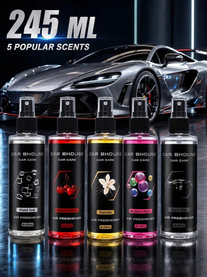 245ml Large Capacity Floral & Fruity Scented Car Air Freshener Spray, Long-Lasting Fragrance, Odor Eliminator & Air Purifier For Car, Home, Bathroom, Bedroom, Hotel, Office, Multi-Purpose Aromatic Dif