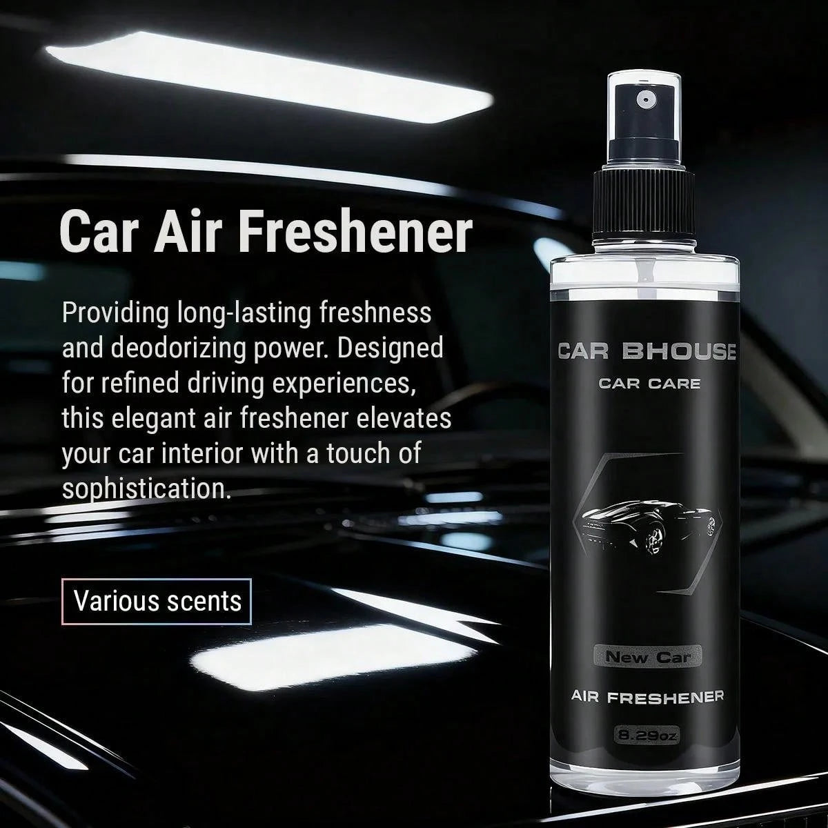 245ml Large Capacity Floral & Fruity Scented Car Air Freshener Spray, Long-Lasting Fragrance, Odor Eliminator & Air Purifier For Car, Home, Bathroom, Bedroom, Hotel, Office, Multi-Purpose Aromatic Dif